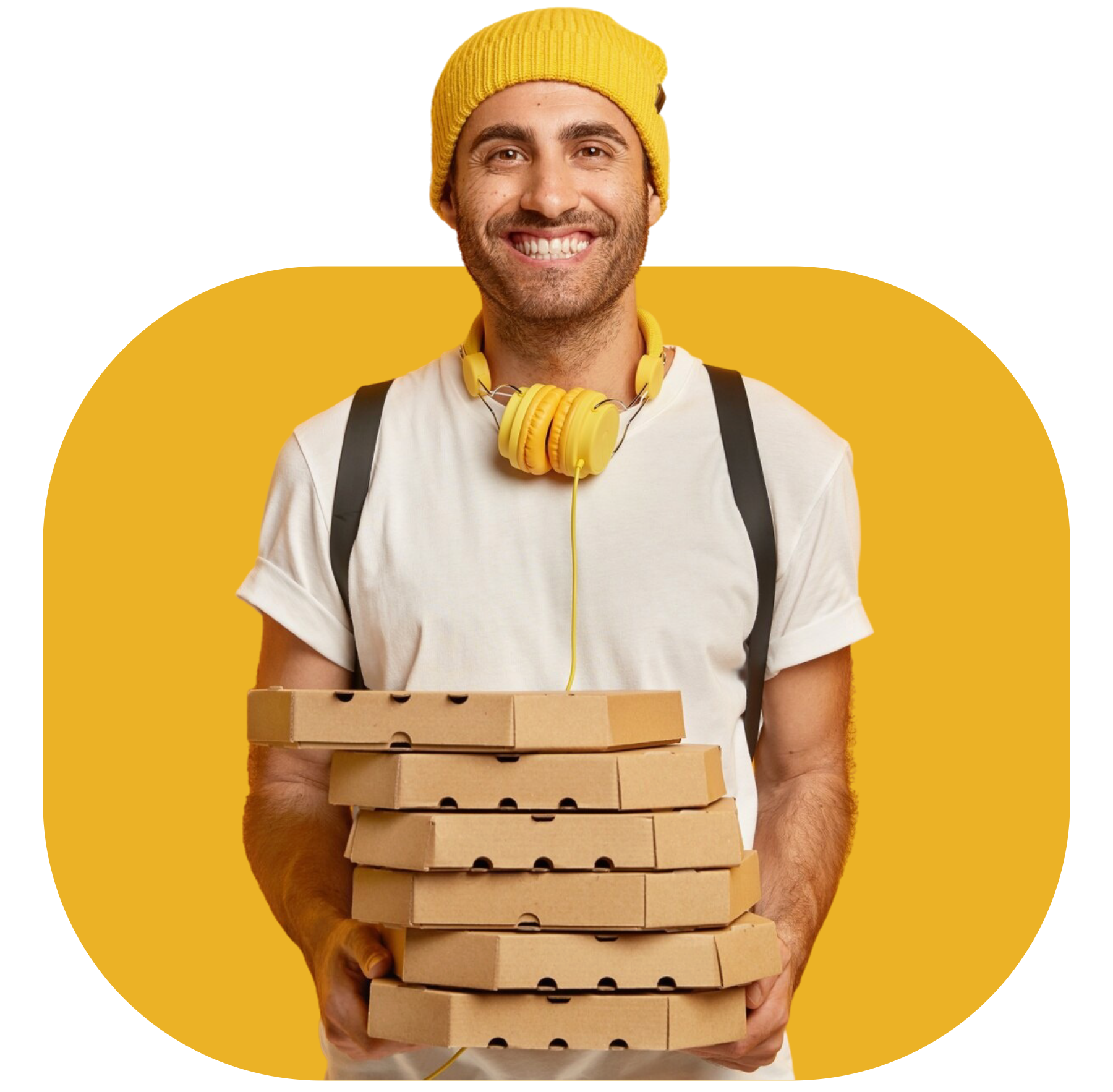 Delivery boy delivering food